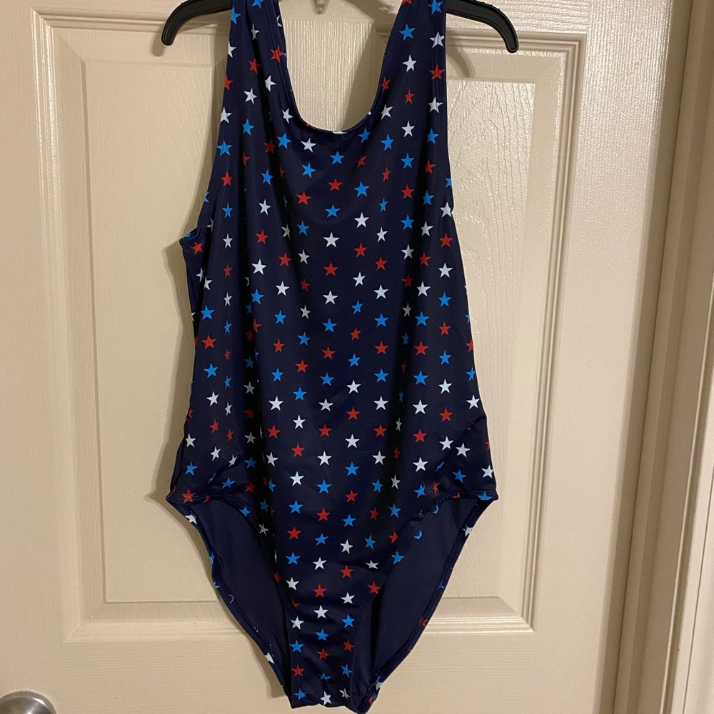 Girls plus size Americana one piece swimsuit